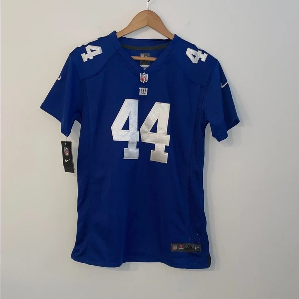Vintage Nike Blue Jersey with White Number 44 NY Bradshaw NFL